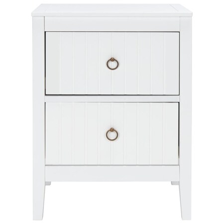 Safavieh Tegan 2 Drawer Nightstands, White NST5004A